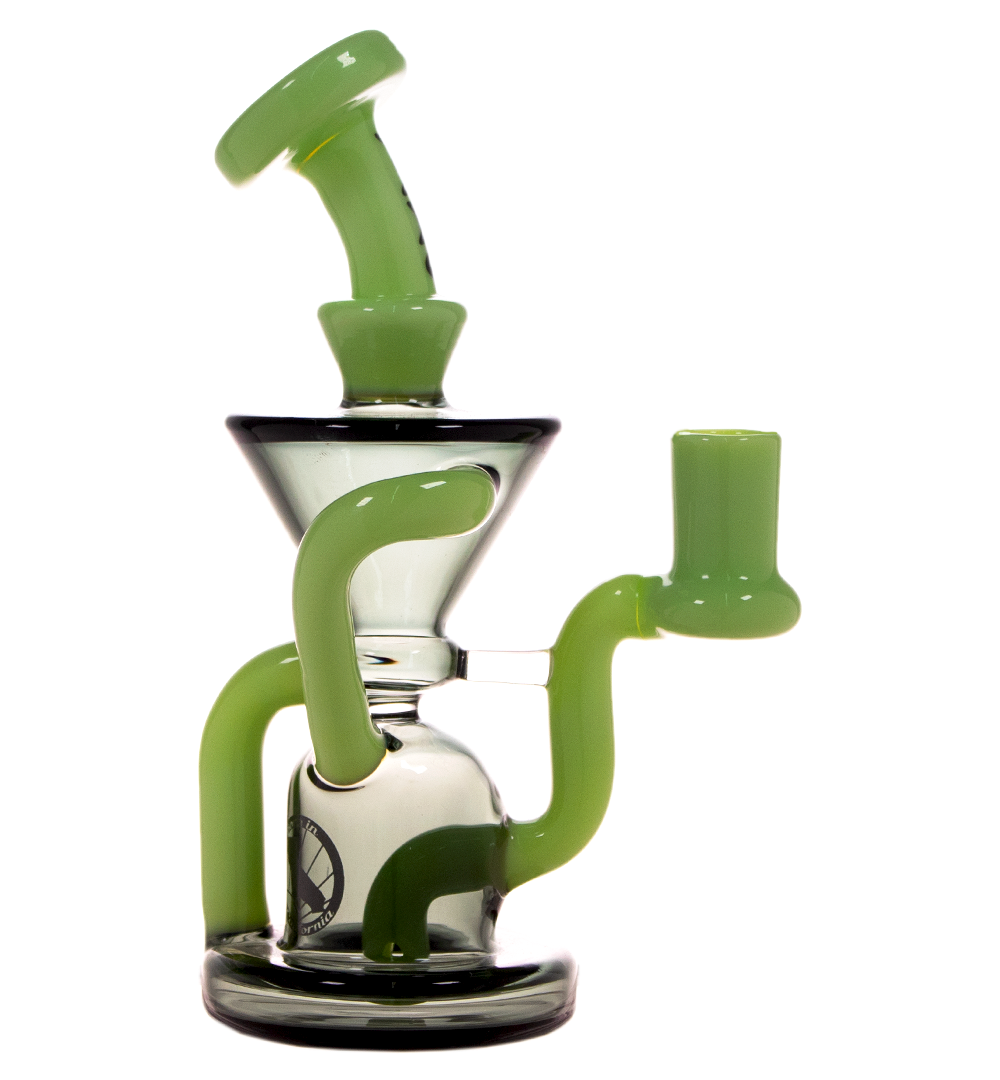 MAV GLASS: 7" THE HUMBOLDT MINI RECYCLER SLIME GREEN