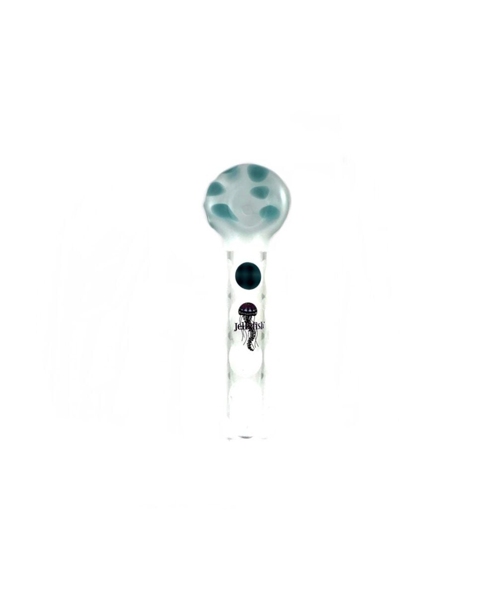 Alternative view of JELLYFISH GLASS: "BUBBLE DOT" FROSTED HAND PIPE
