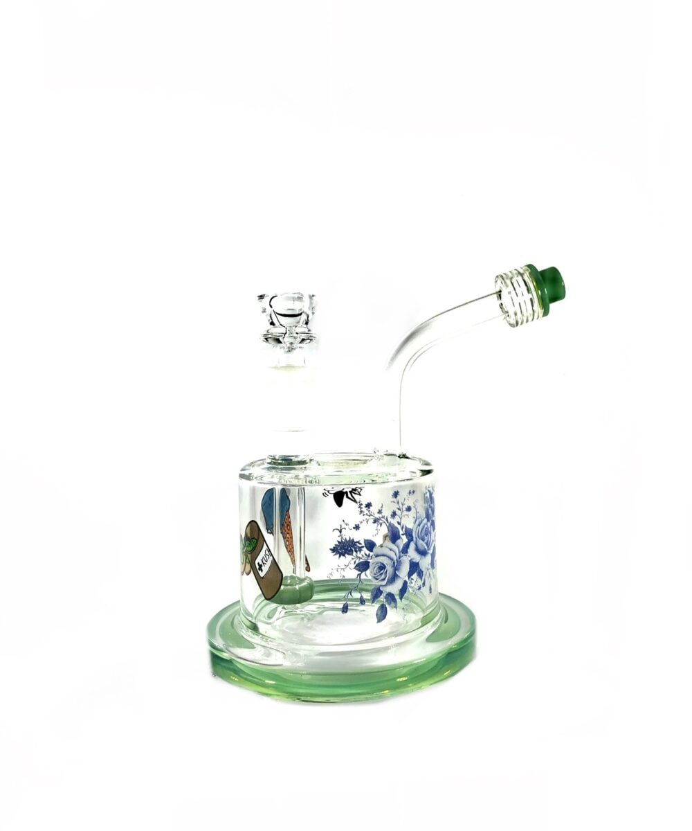 CLEAR WATER PIPE WITH PRINT 5"
