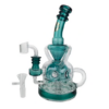 ON POINT GLASS: 10" OUTER EGG RECYCLER WATER PIPE WITH 14MM MALE BOWL & 4MM BANGER - Image 2