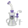 ON POINT GLASS: 10" DOUBLE SPINNER PERC RECYCLER WATER PIPE WITH 14MM MALE BOWL & 4MM BANGER - Image 2
