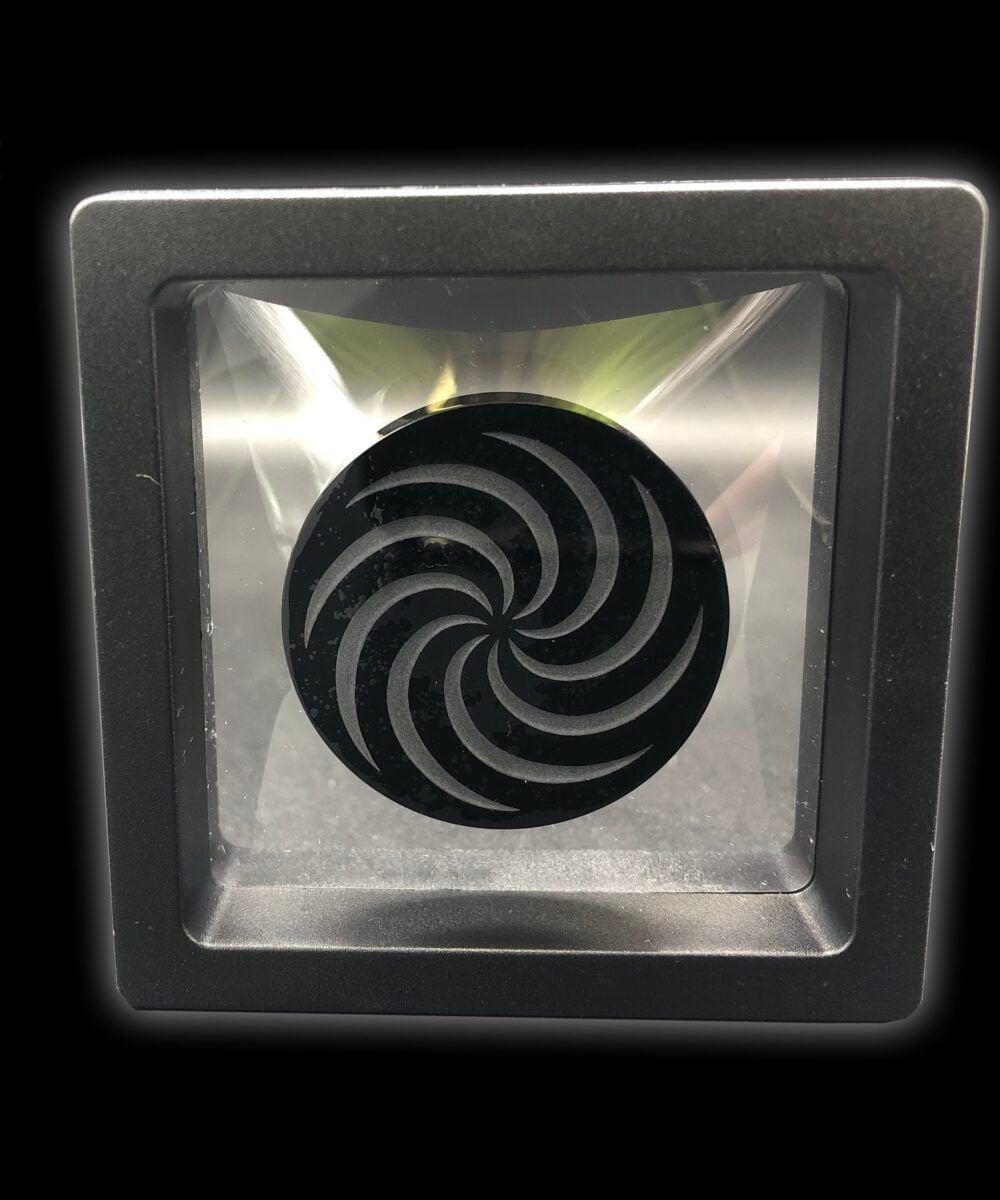 CHANNEL CAPS: 35MM SINGLE COIN CAP VORTEX BLACK