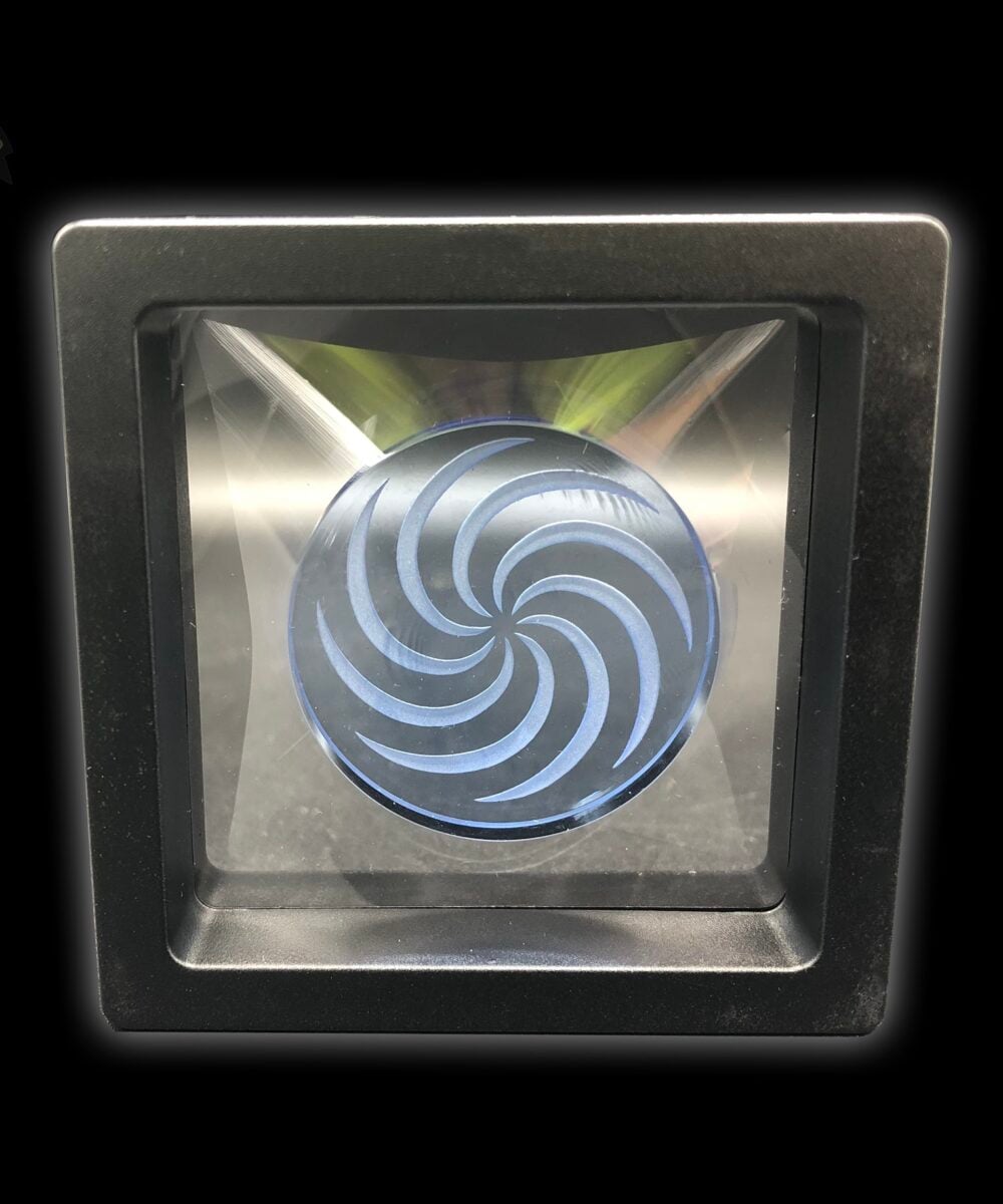 CHANNEL CAPS: 35MM SINGLE COIN CAP VORTEX BLUE