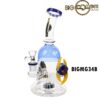 9" BIG MOM SHOWER HEAD BENT NECK EAGLE ON GLASS PIPE - Image 2