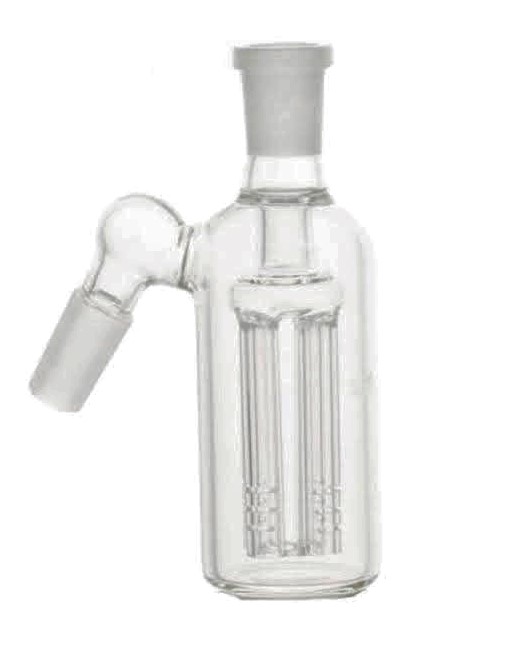 GLASS ASH CATCHER: 4" - 14 MALE 45 DEGREE