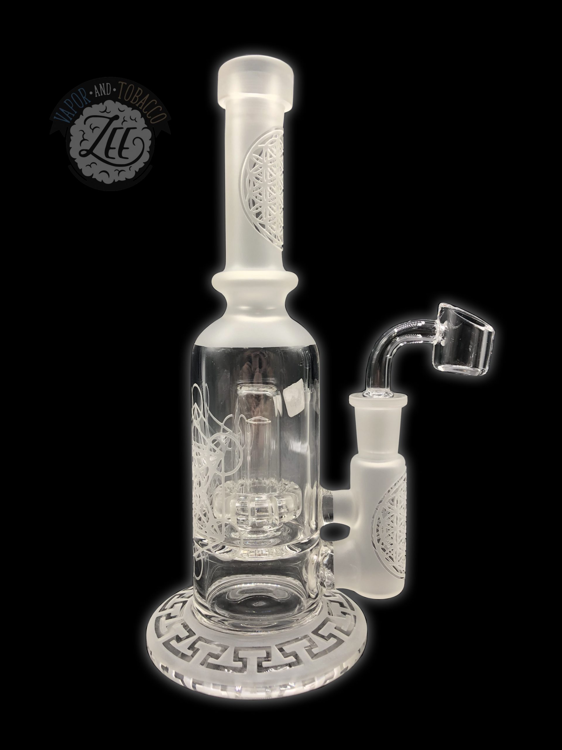 PRESCRIBED GLASS: 12" WHITE FROSTED GLASS RIG