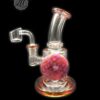 PRESCRIBED GLASS: 7" RED & ORANGE GEM HANDLE RIG