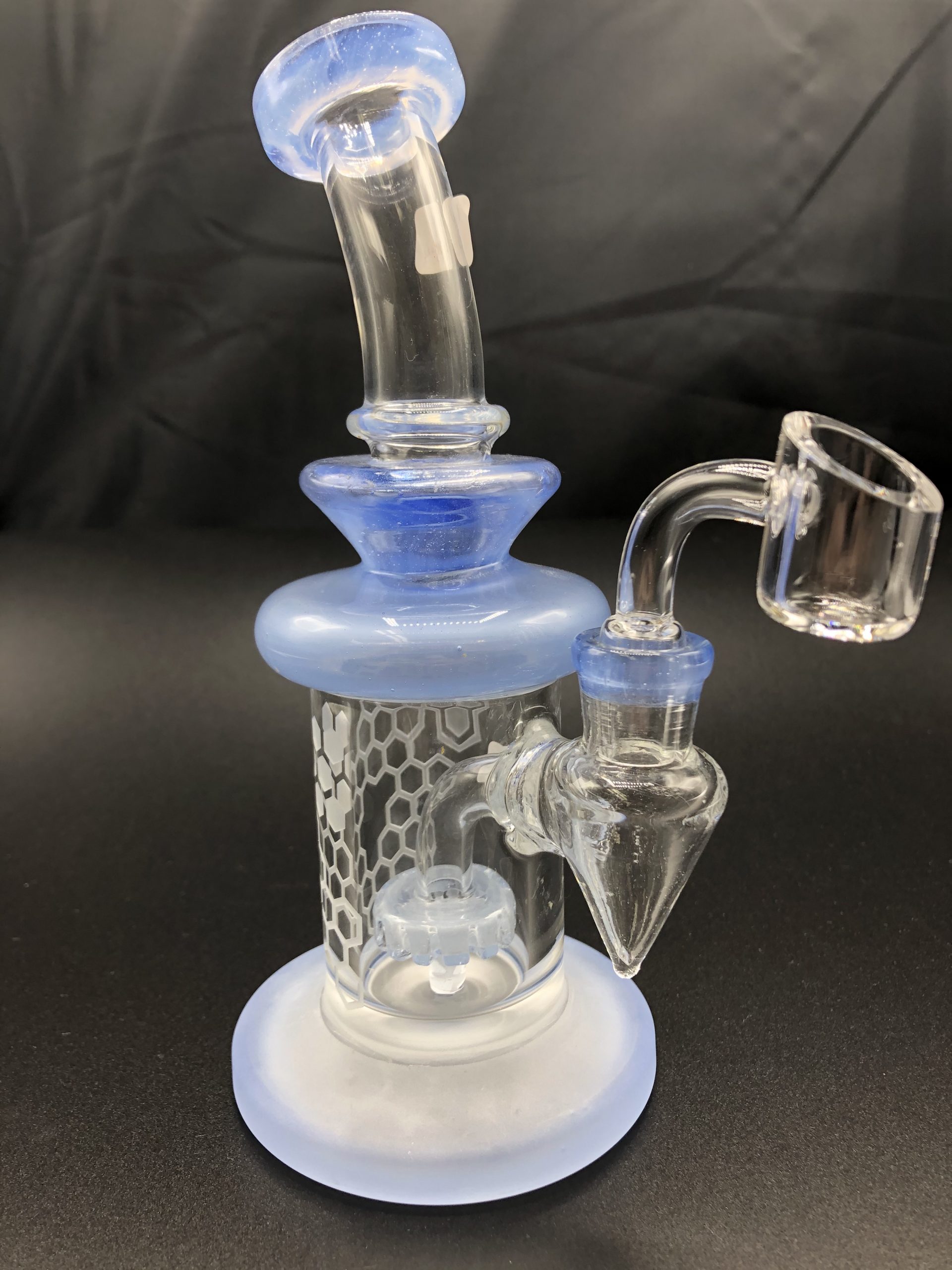 PRESCRIBED GLASS: 7" LIGHT BLUE SHOWER HEAD RIG - Image 4