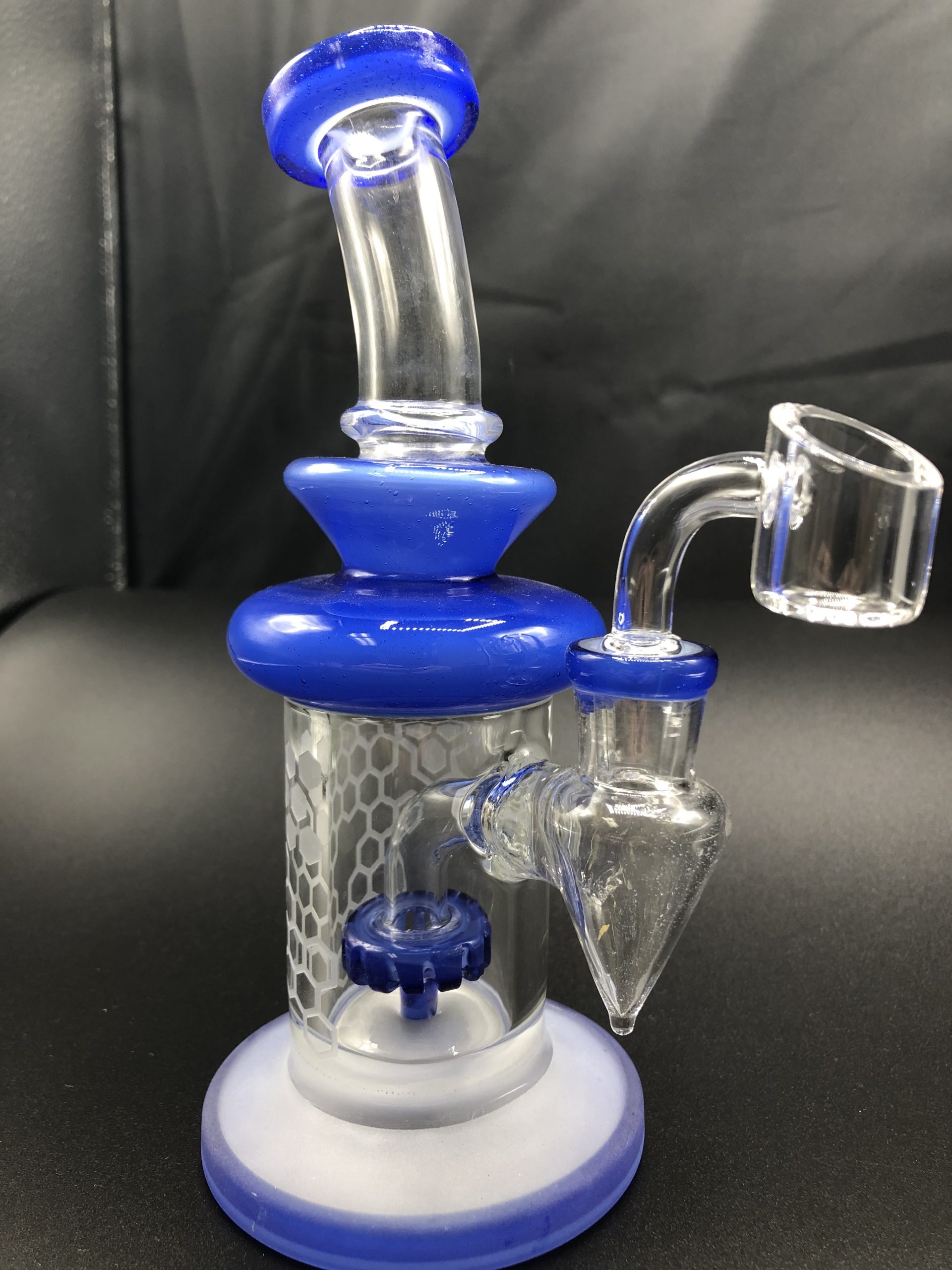 PRESCRIBED GLASS: 7" DARK BLUE SHOWER HEAD RIG - Image 4