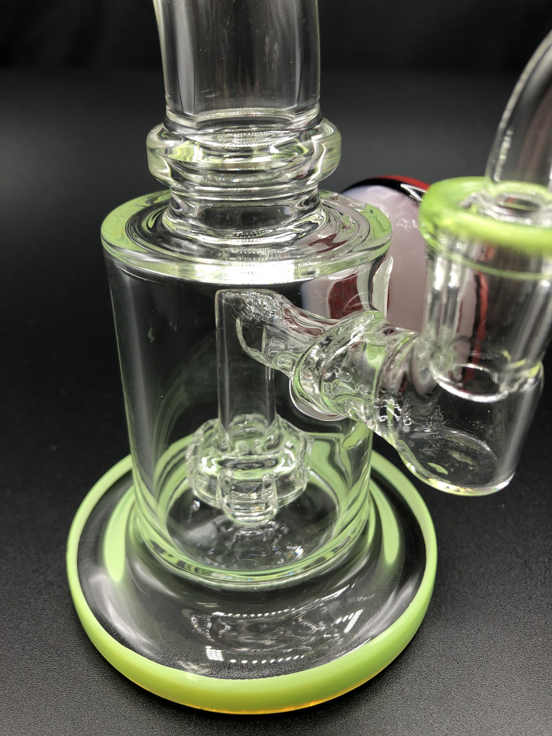 PRESCRIBED GLASS: 7" SLIME GREEN & RED GEM HANDLE RIG - Image 4