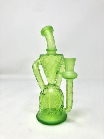 8" SANDBLASTED DUAL UPTAKE RECYCLER ASSORTED COLORS