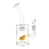 SMOQ GLASS: 12 INCH CLEAR ROTARIC BEND WITH LEMON DESIGN PERC WATER-PIPE “SMOQ09” - Image 3