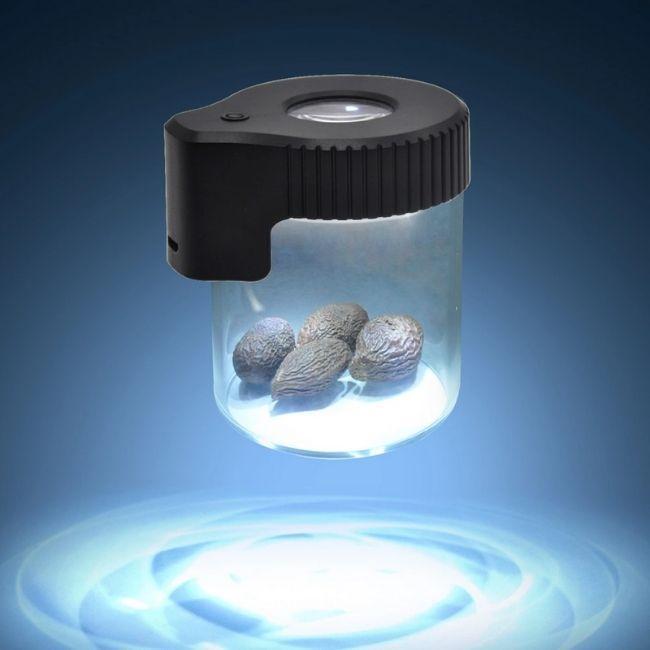 Alternative view of COOKIES: MAGNETIC JAR AIRTIGHT STORAGE STASH CONTAINER LED MAGNIFYING GLASS JARS