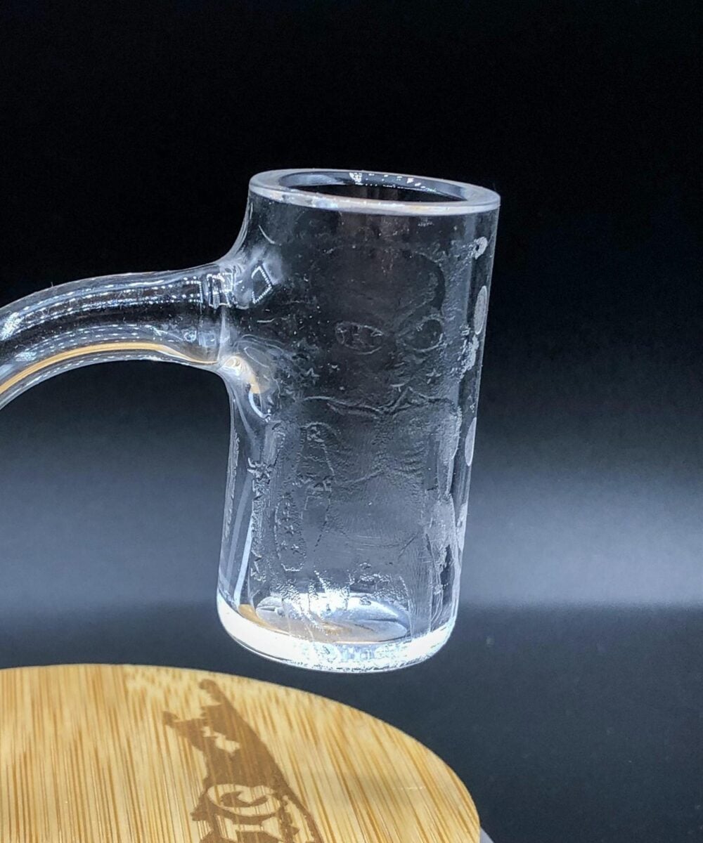 Alternative view of LONG ISLAND QUARTZ: ALIEN ETCHED BANGER BEVELED EDGE ASSORTED SIZES