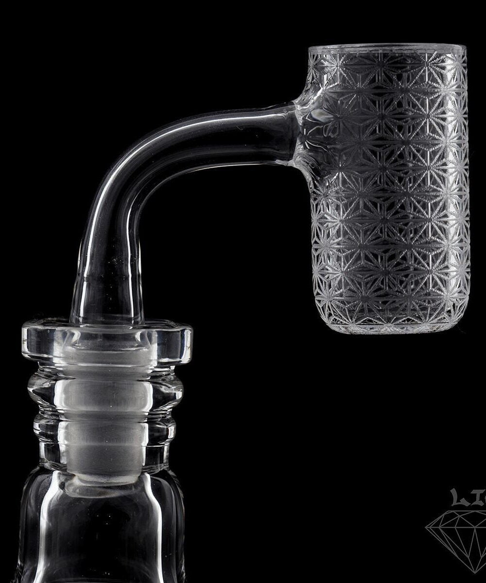 LONG ISLAND QUARTZ: FLOWER OF LIFE ETCHED BANGER ASSORTED SIZES