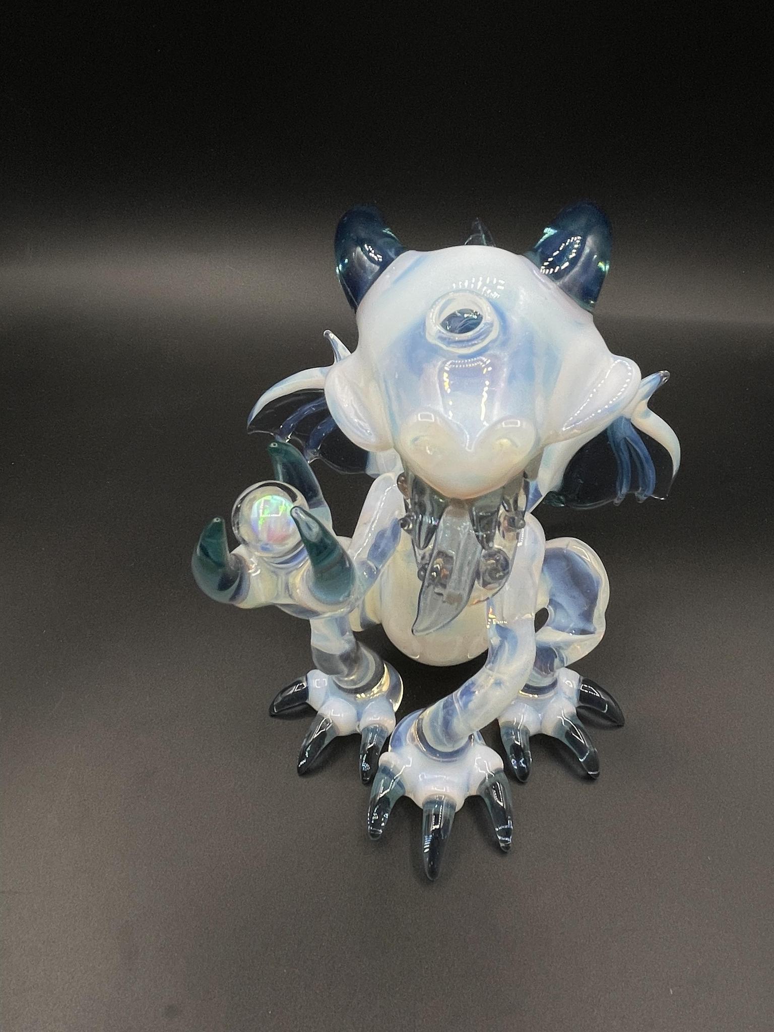 ALS BORO CREATIONS: SECRET WHITE X BLUE STARDUST X LUCY UV DRAGON W/ ENCASED OPALS - Image 7