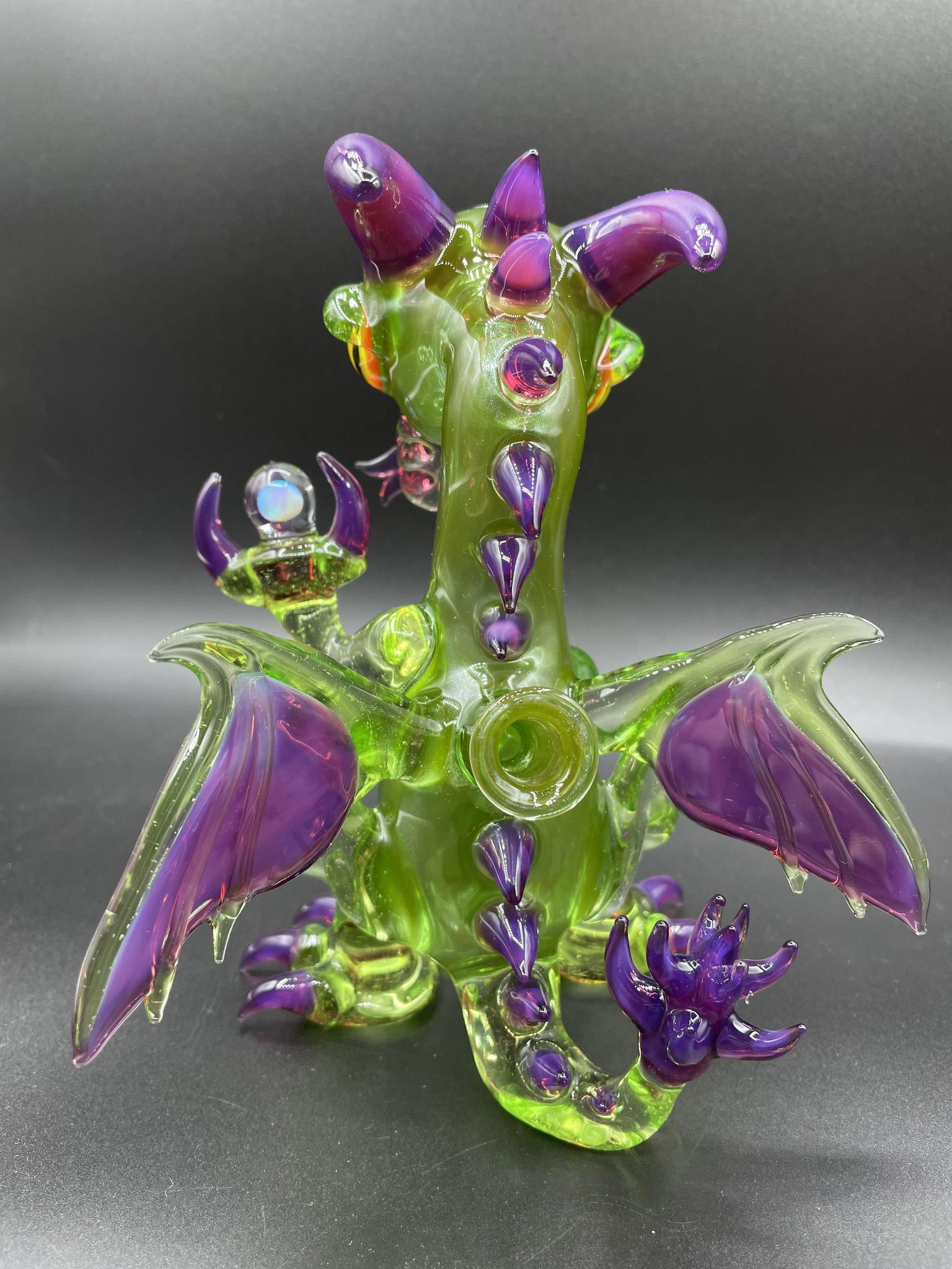 ALS BORO CREATIONS: GREEN MOSS X ROYAL JELLY DRAGON W/ ENCASED OPALS - Image 5