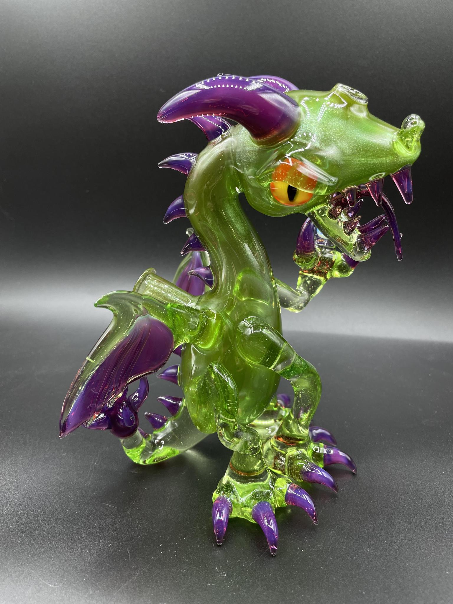 ALS BORO CREATIONS: GREEN MOSS X ROYAL JELLY DRAGON W/ ENCASED OPALS - Image 3