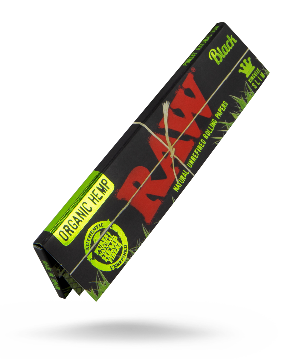 RAW: BLACK KING SIZE SLIM ORGANIC PAPER