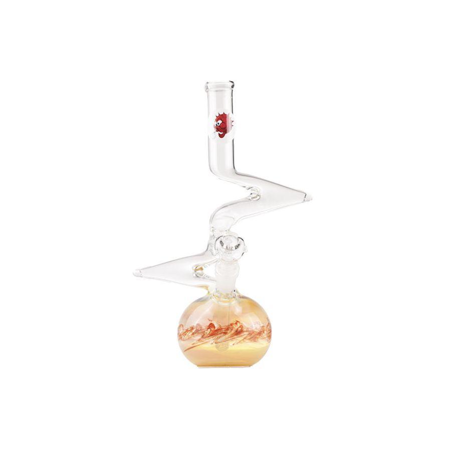 BLOWFISH GLASSWORKS: ZIG ZAG TUBE W/SILVER FUME