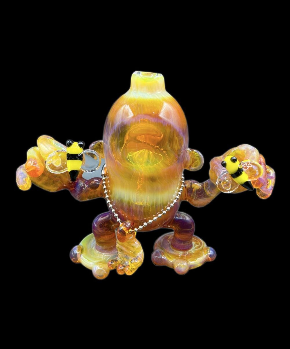 SANDBERG GLASS: BUMBLE BEE MUNNY STATUE RIG
