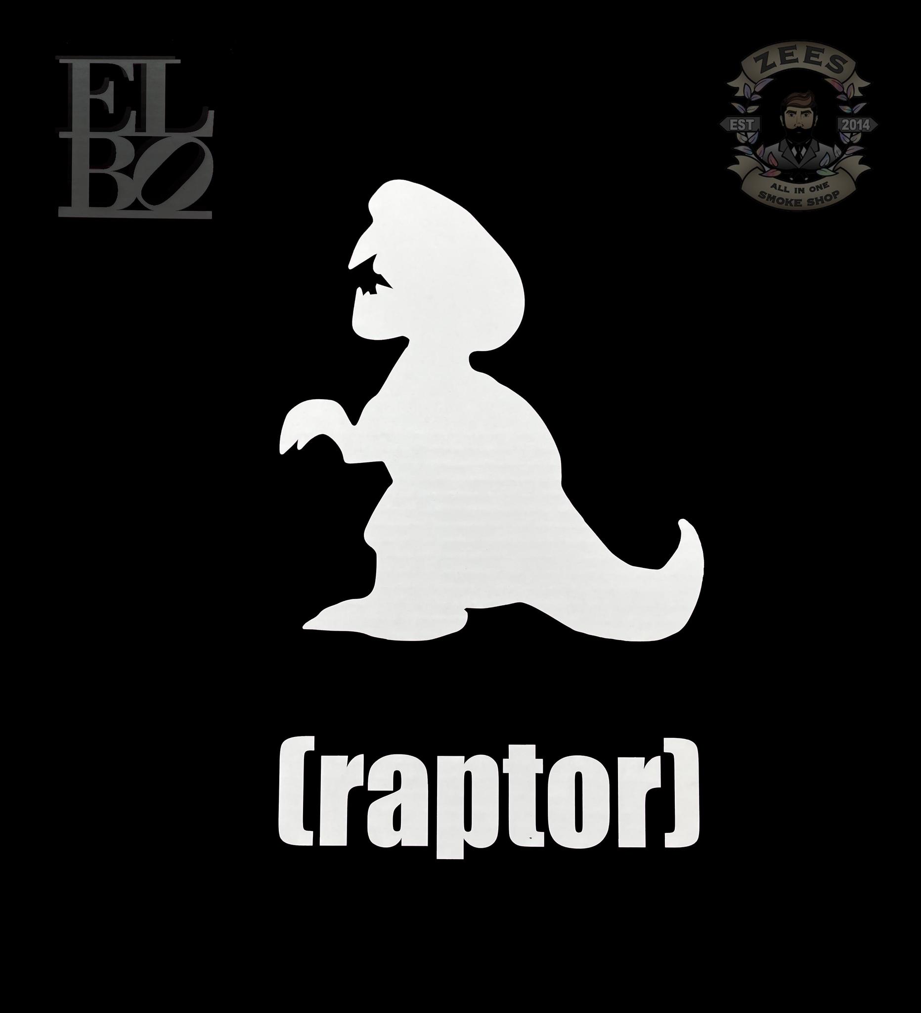 ELBO GLASS: 12" BLUE OPEN MOUTH VINYL RAPTOR - Image 3