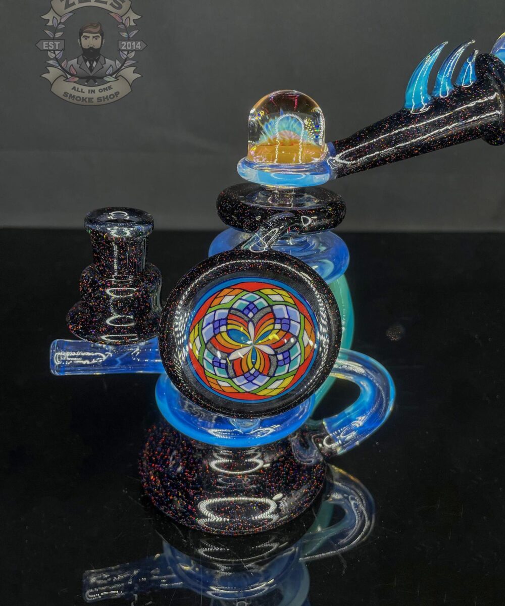 Alternative view of FREEEK GLASS: BLACK CRUSHED OPAL AND GHOST SINGLE UPTAKE TERPCYCLER