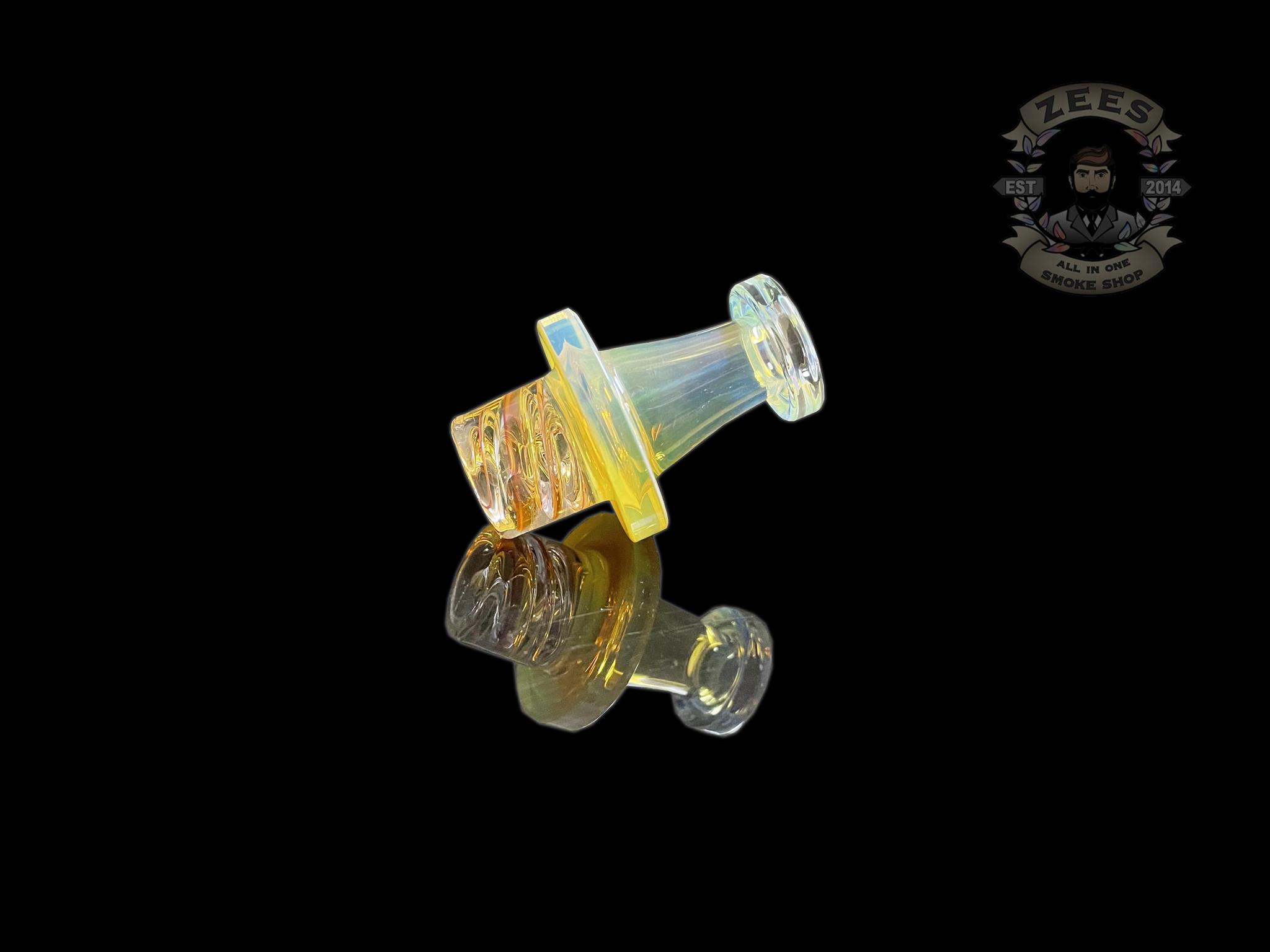BRONX GLASS: FUMED 25MM SPINNER CARB CAP FOR BANGERS