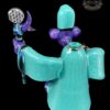 MONGREL GLASS: 6" TEAL AND PURPLE CRUSHED OPAL ET RIG - Image 3