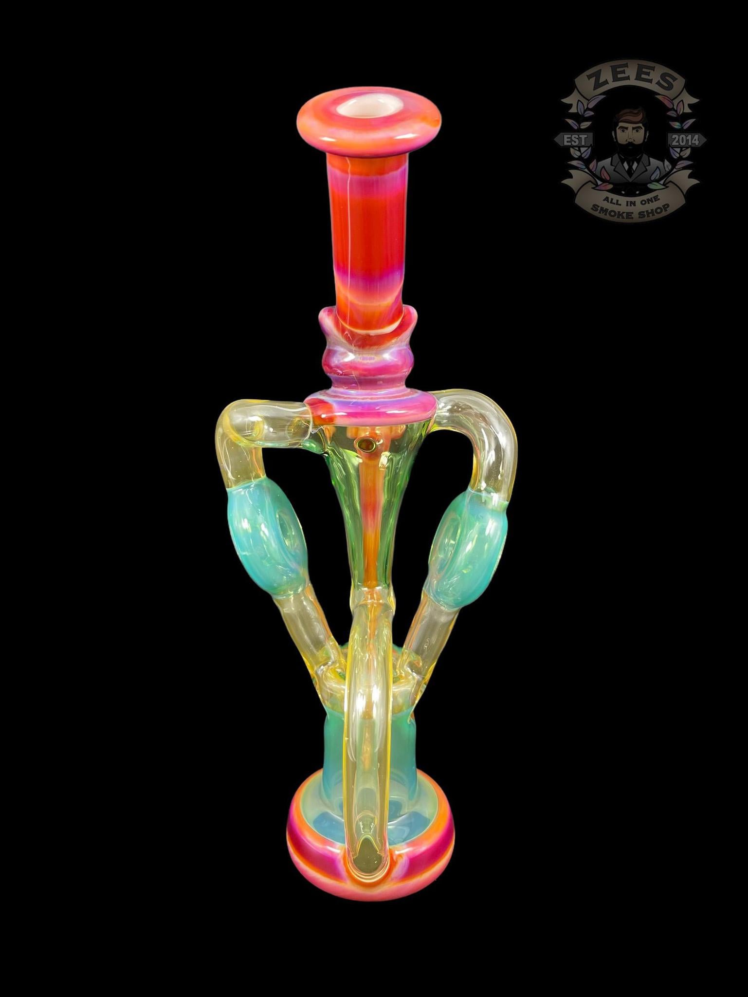 SWEET JUSTICE GLASS: KRIPPY SERENDIPITY AND TANGIE DRAGON SWISS DOUBLE DOUGHNUT RECYCLER - Image 4