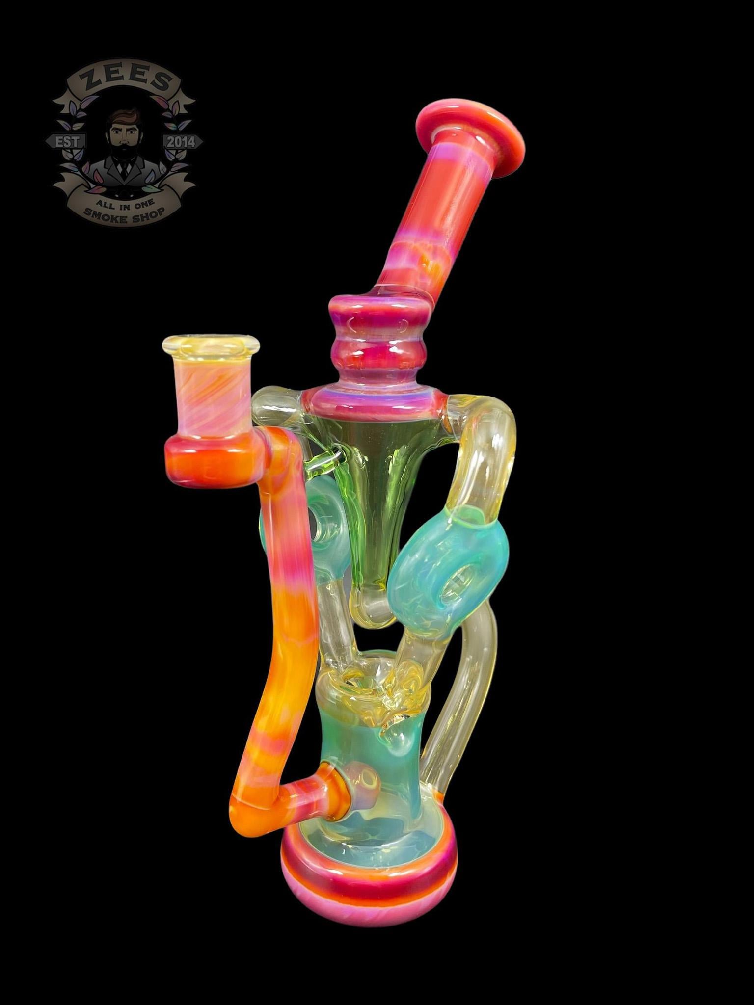 SWEET JUSTICE GLASS: KRIPPY SERENDIPITY AND TANGIE DRAGON SWISS DOUBLE DOUGHNUT RECYCLER - Image 2