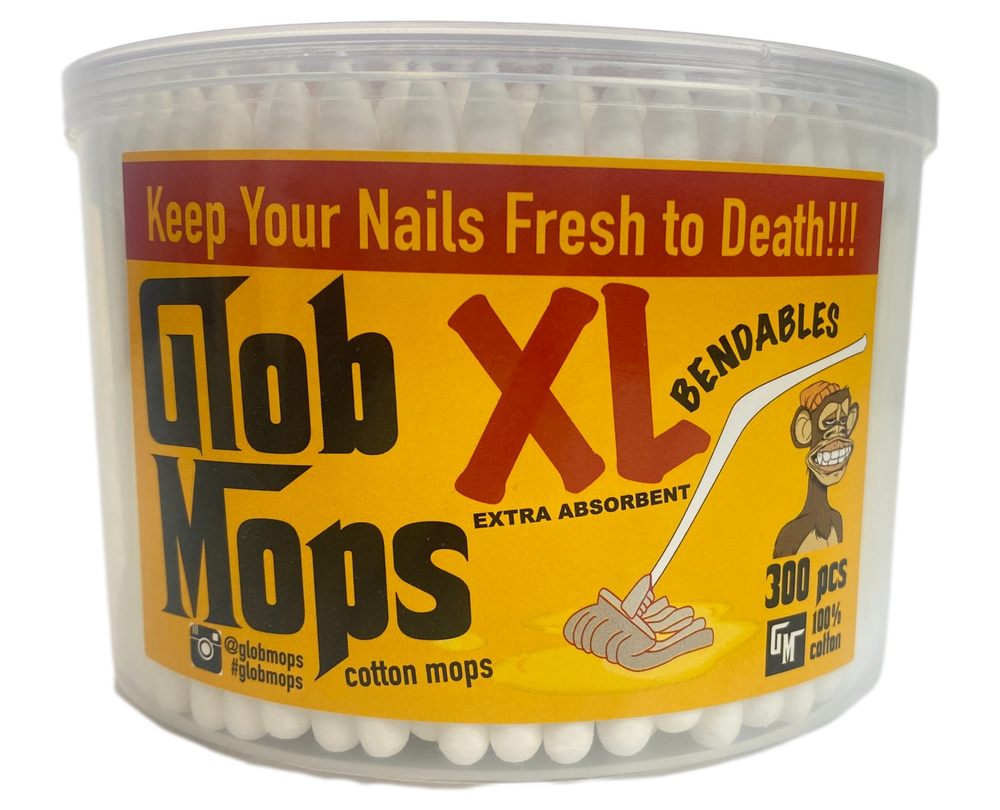 GLOB MOPS: XL BENDABLES COTTON MOPS 300CT
