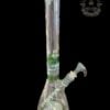 AUGY GLASS: 18" MINT GREEN AND WHITE WIG WAG BEAKER