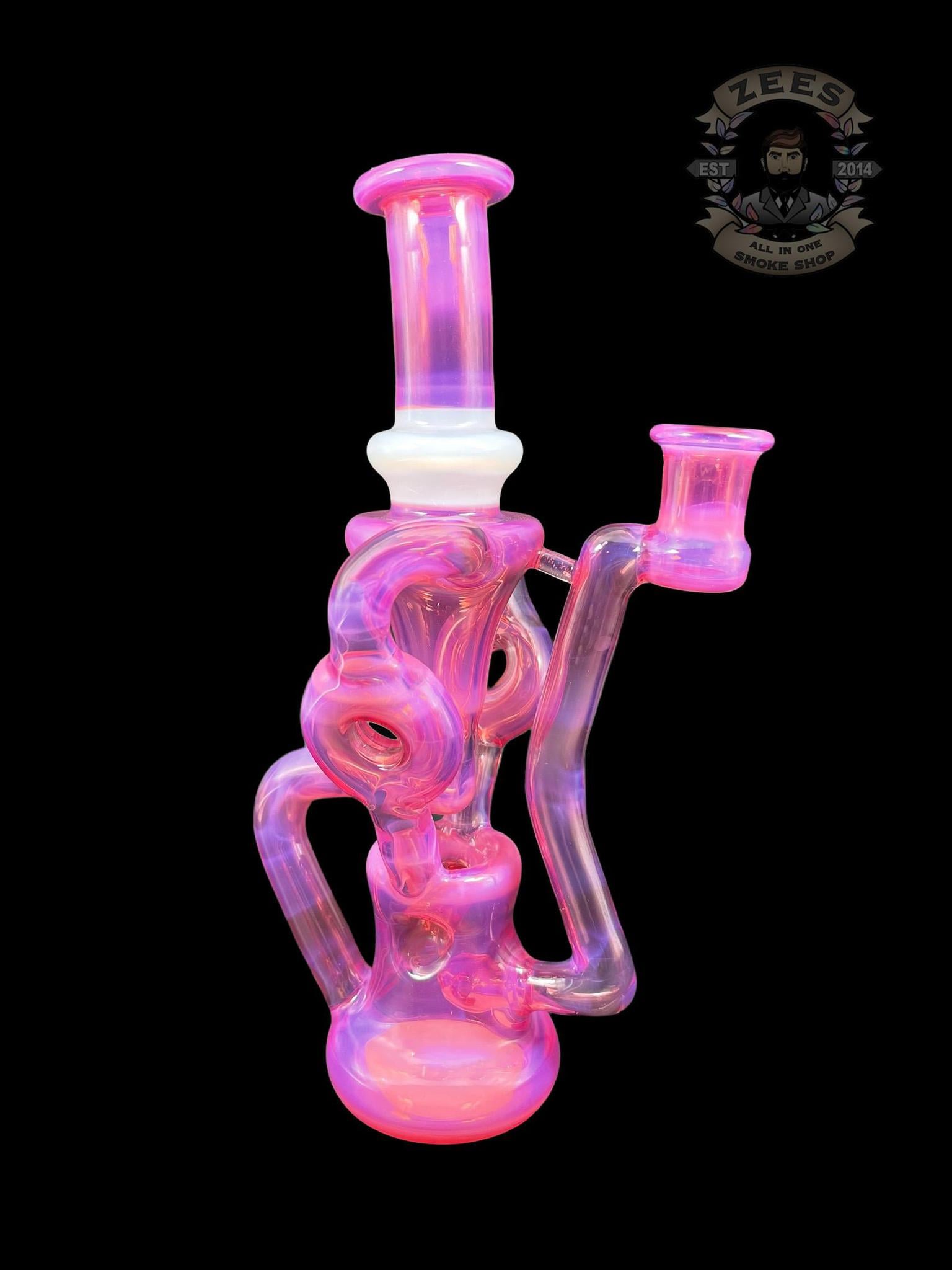 SWEET JUSTICE GLASS: KARMALINE AND GHOST SWISS DOUBLE DOUGHNUT RECYCLER
