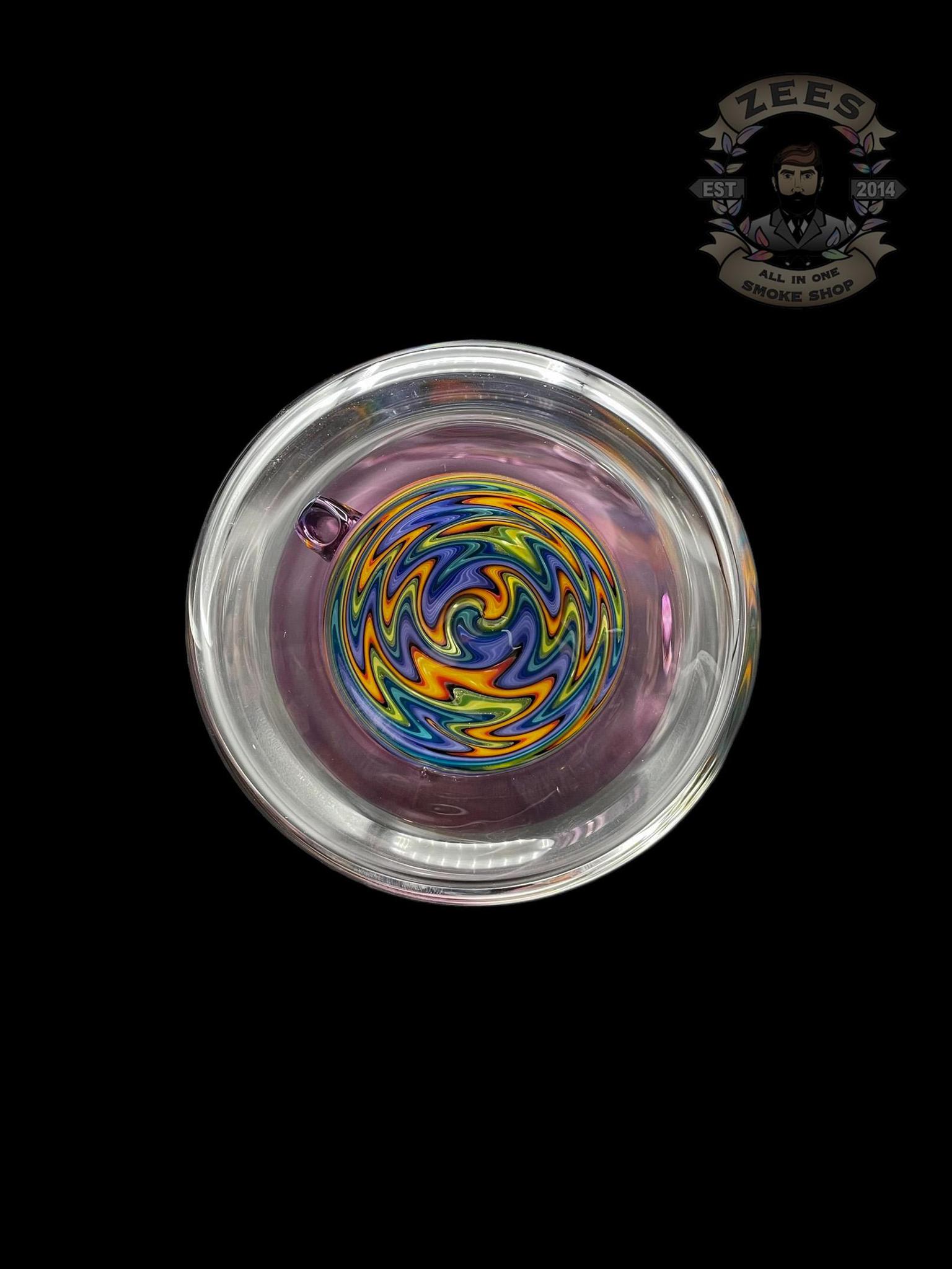 IAN S GLASS: PURPLE RAINBOW WIG WAG PULL TUBE #4 - Image 4