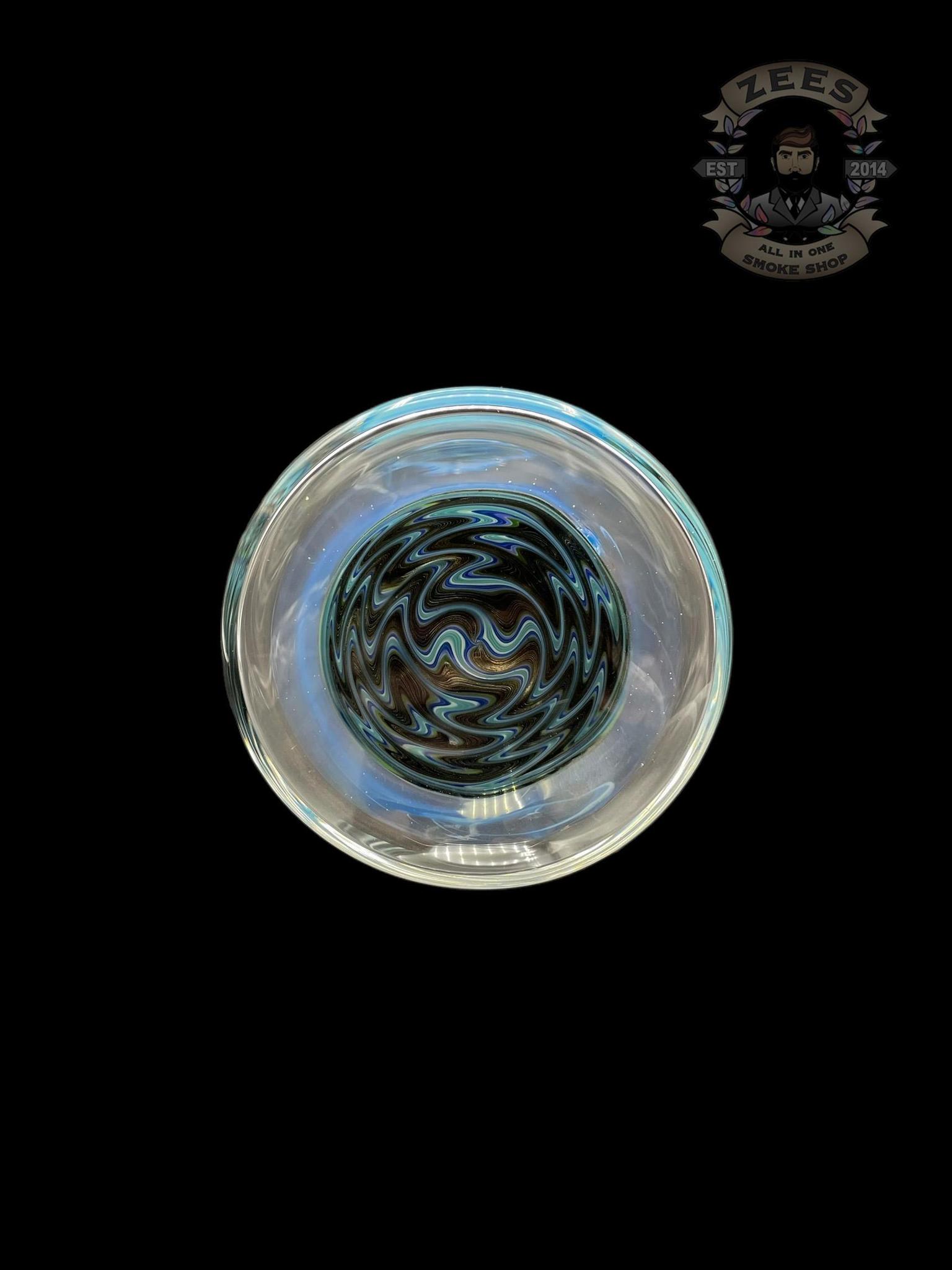 IAN S GLASS: MOONSTONE TEAL WIG WAG PULL TUBE #1 - Image 4