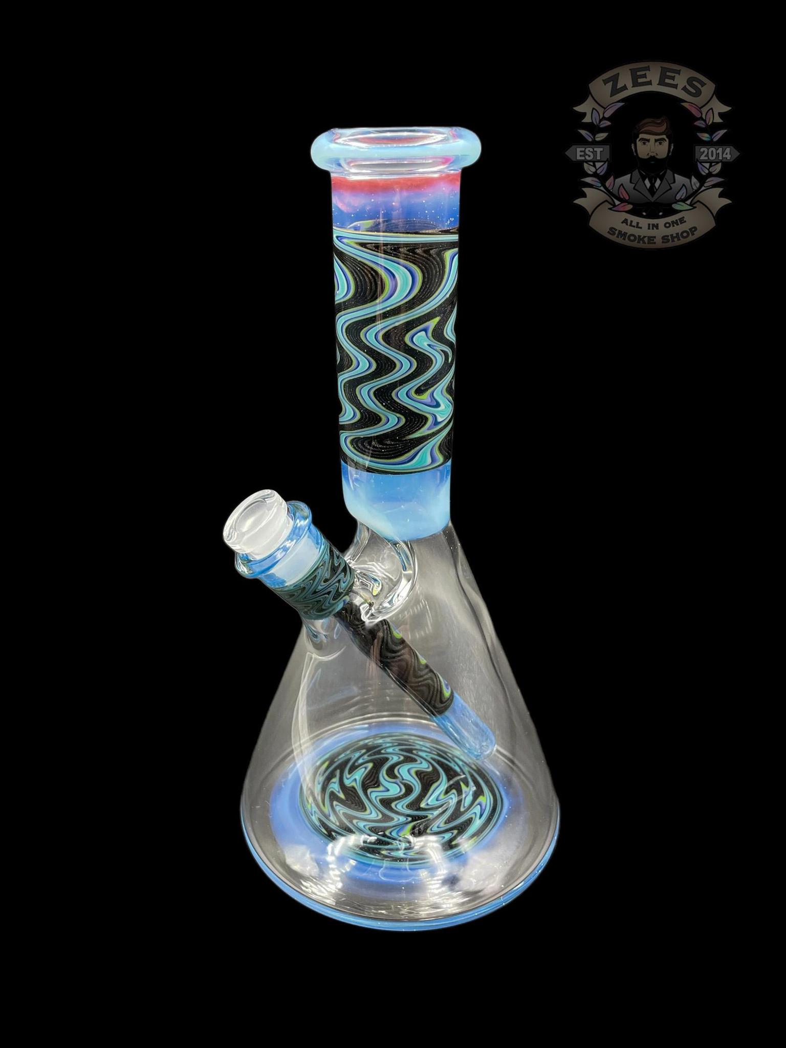 IAN S GLASS: MOONSTONE TEAL WIG WAG PULL TUBE #1 - Image 2