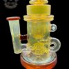 BRONX GLASS: RED AMBER SILVER FUMED ENCASED OPAL INCYCLER - Image 3