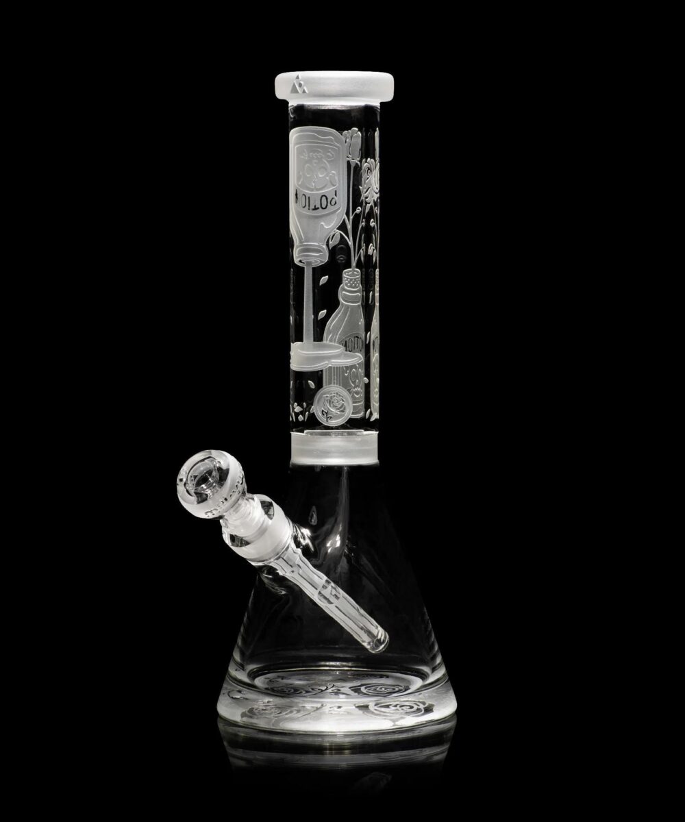 MILKY WAY GLASS: 15" POTION ROSE BEAKER (MK-1002)