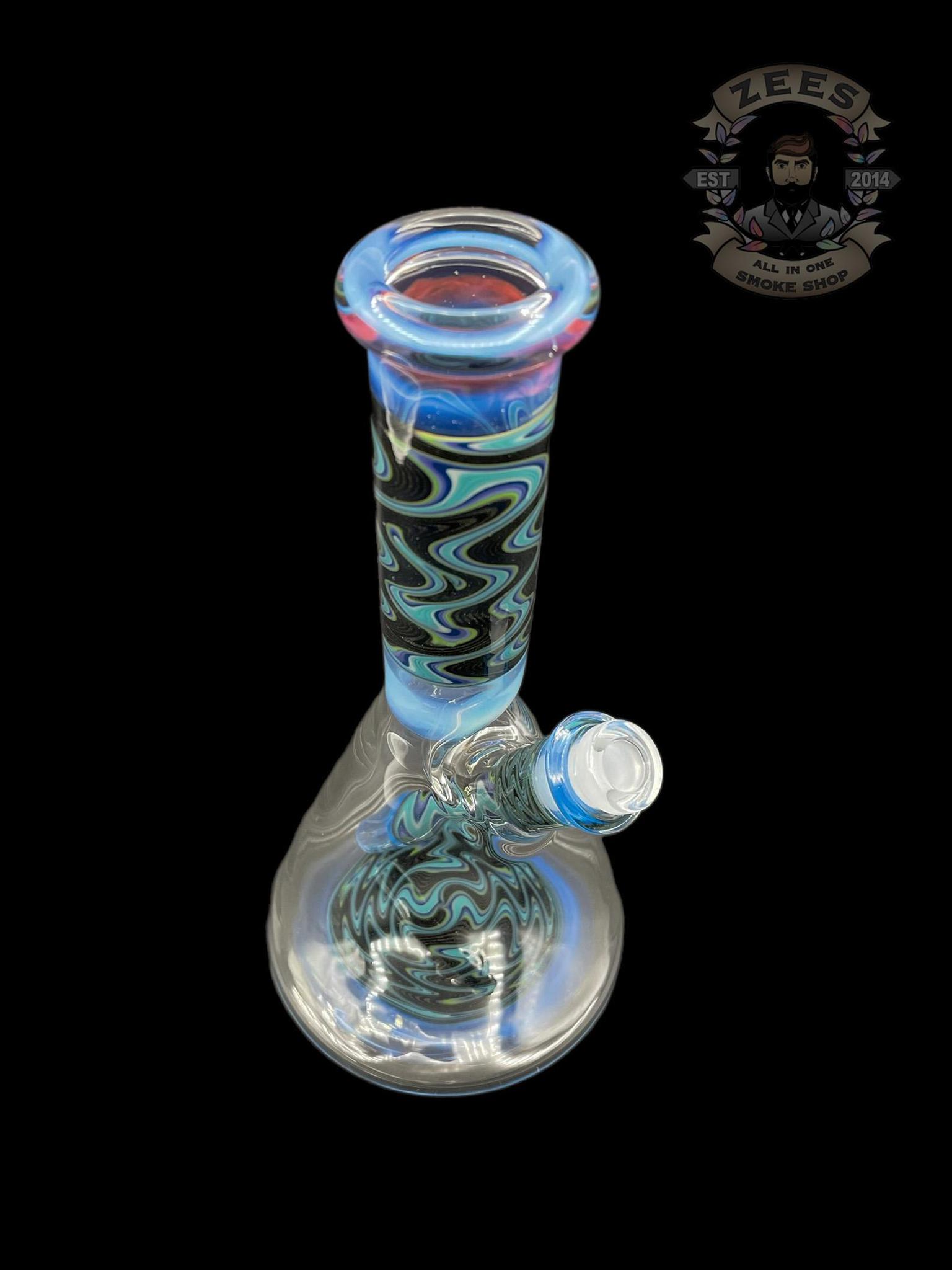 IAN S GLASS: MOONSTONE TEAL WIG WAG PULL TUBE #1 - Image 3