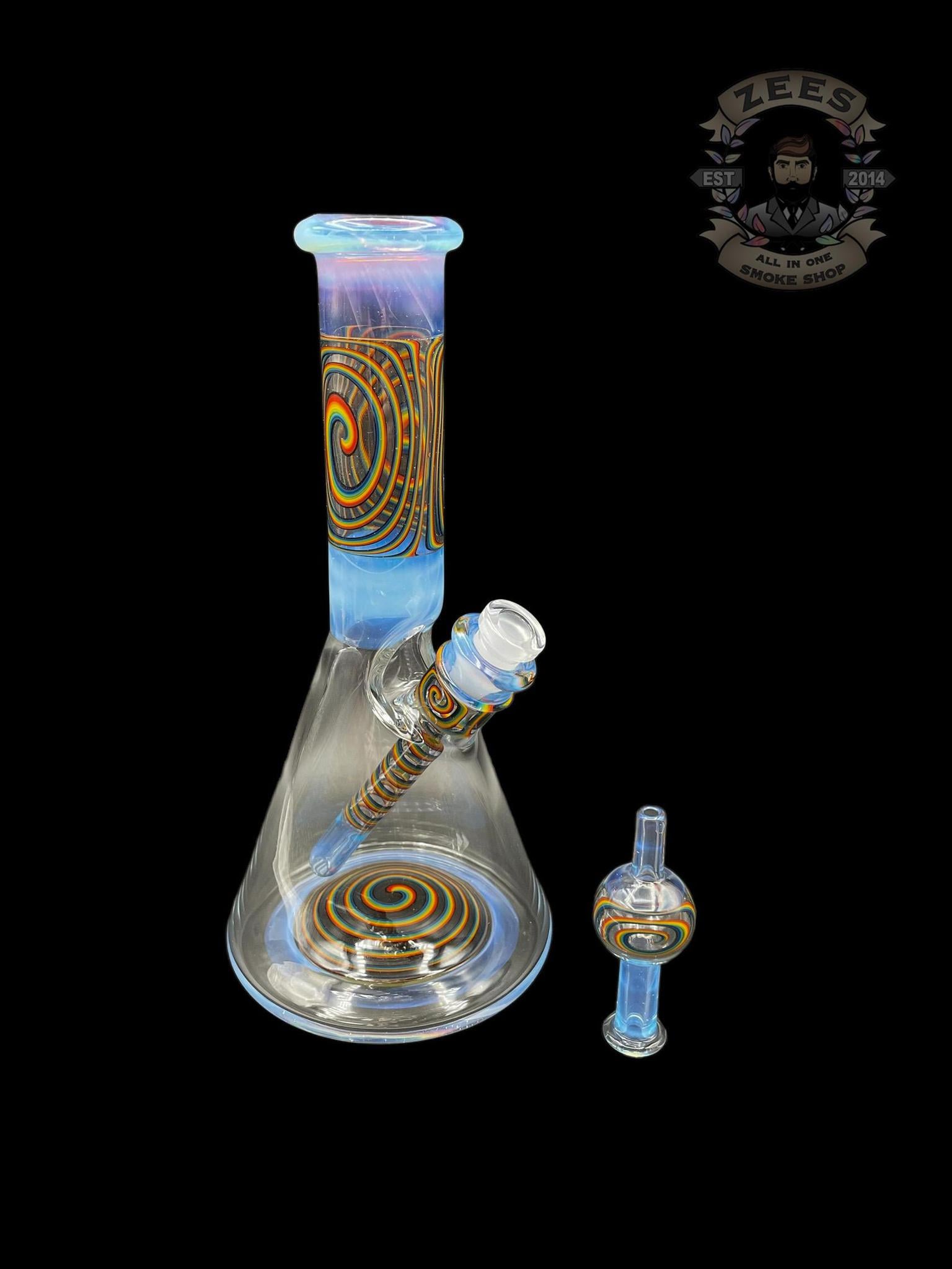 IAN S GLASS: GHOST RAINBOW WIG WAG PULL TUBE #5