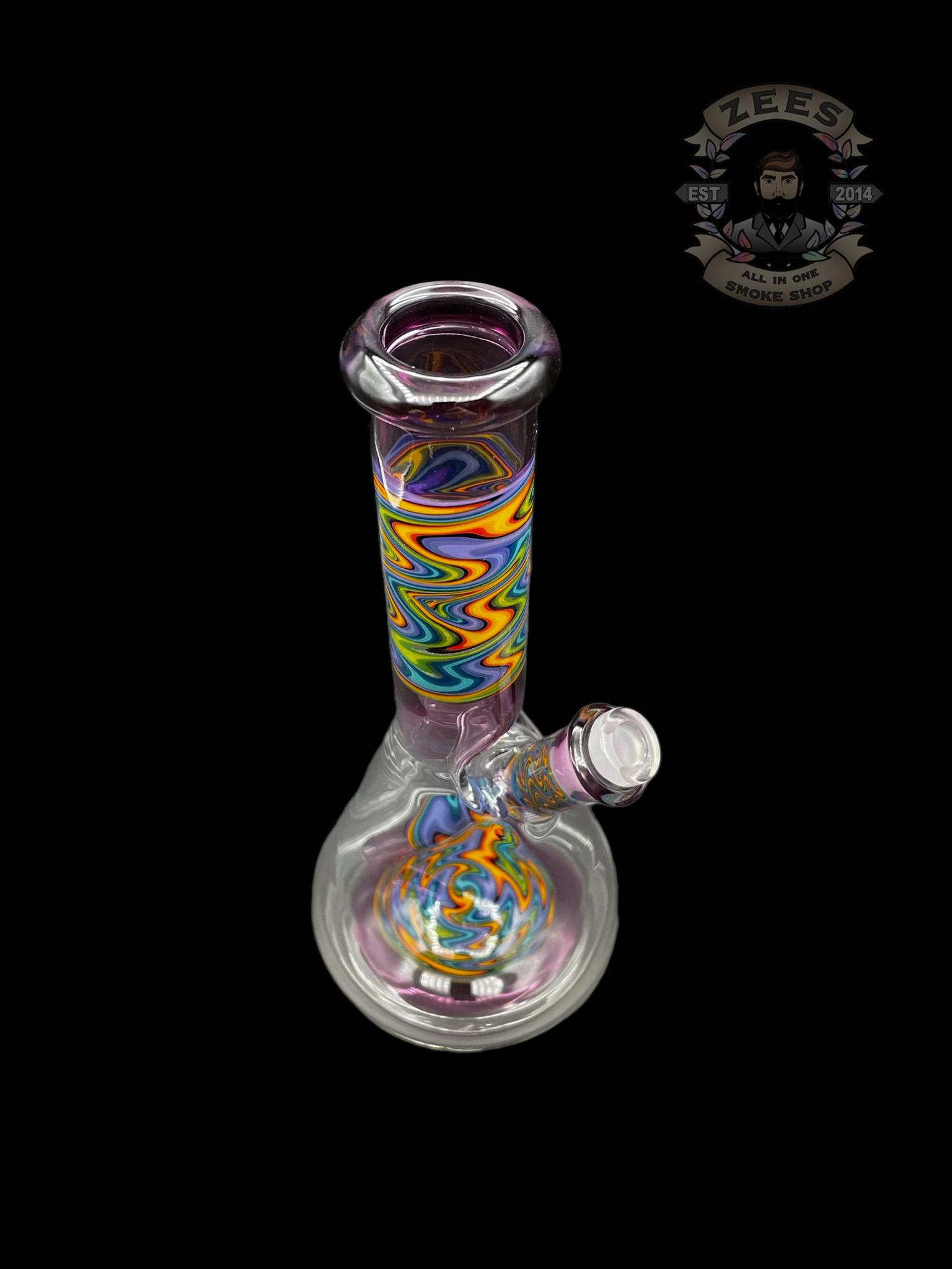 IAN S GLASS: PURPLE RAINBOW WIG WAG PULL TUBE #4 - Image 3