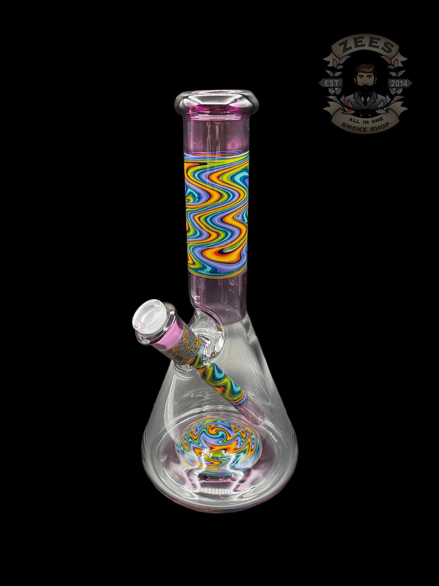 IAN S GLASS: PURPLE RAINBOW WIG WAG PULL TUBE #4 - Image 2