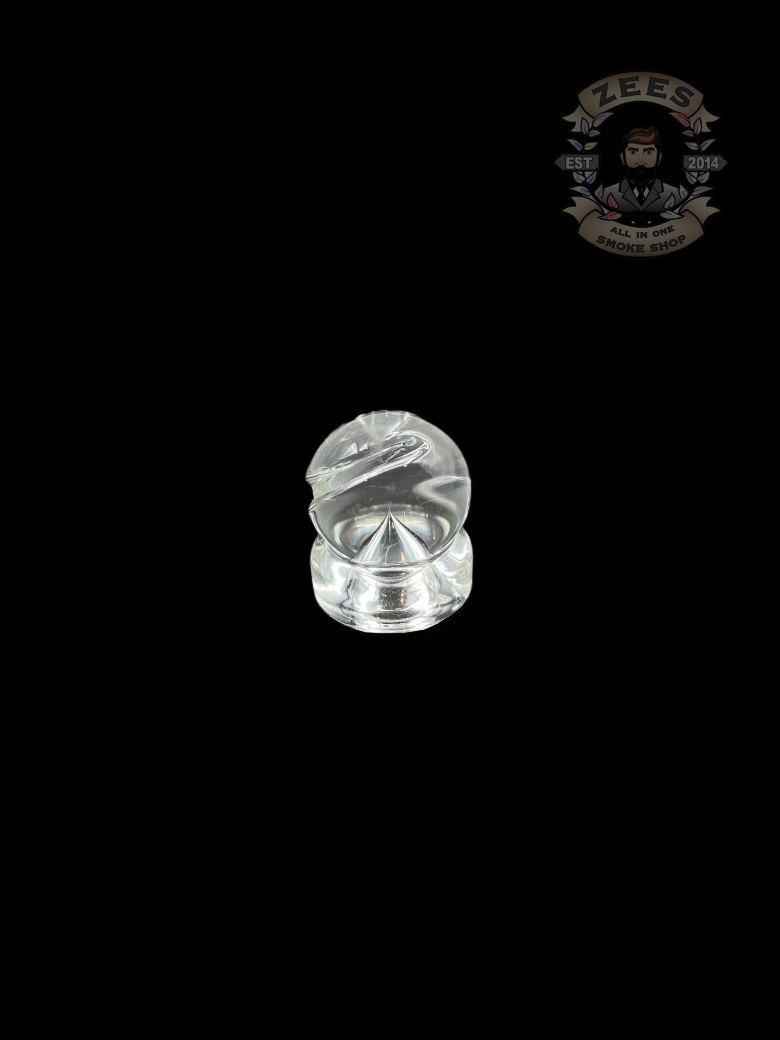 DESCHUTES RIVER GLASS: CLEAR MARBLE PUFFCO PEAK SPINNER CARB CAP - Image 2