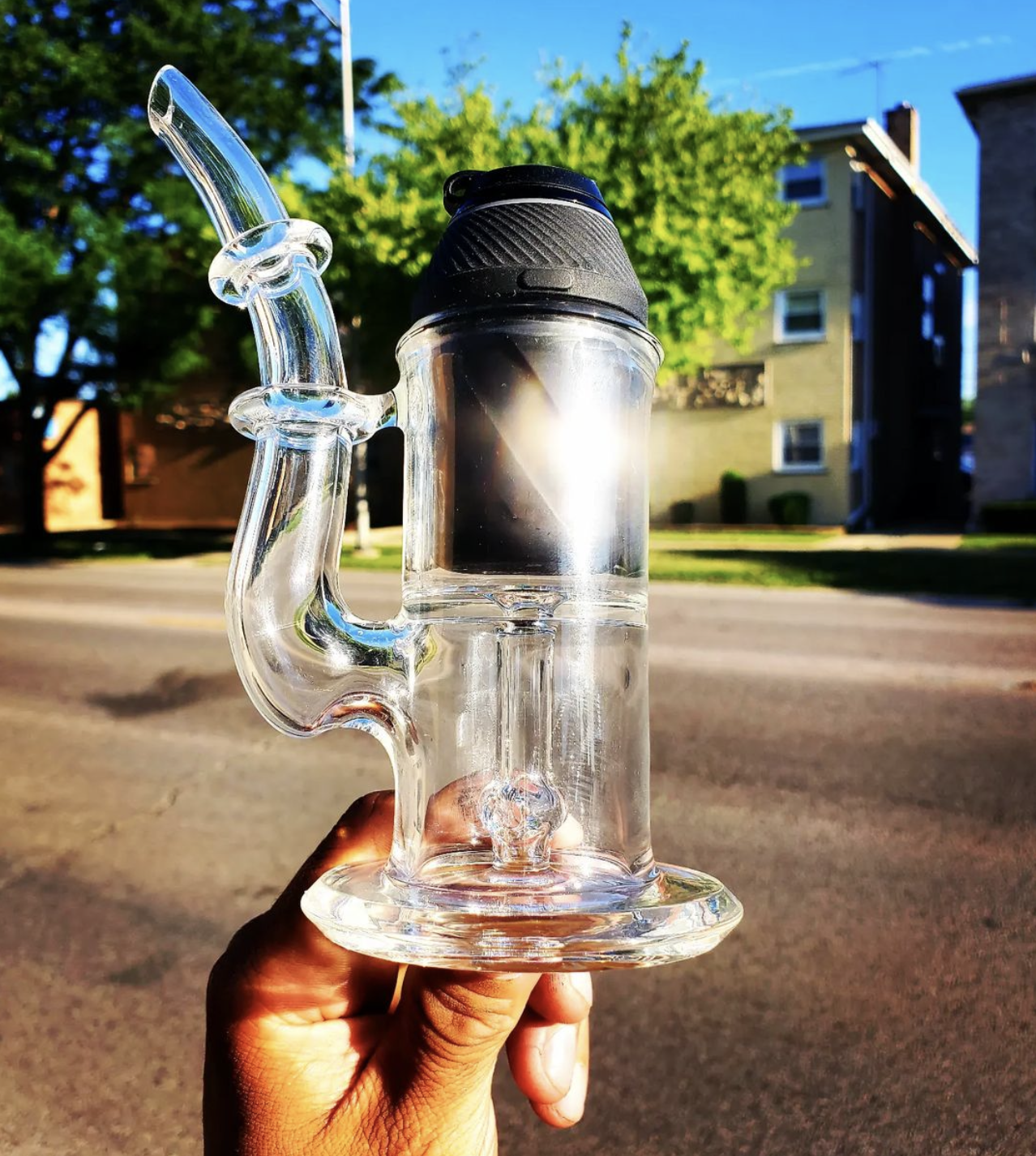 PROFESSOR GLASS: CLEAR BUBBLER PUFFCO PROXY ATTACHMENT - Image 3