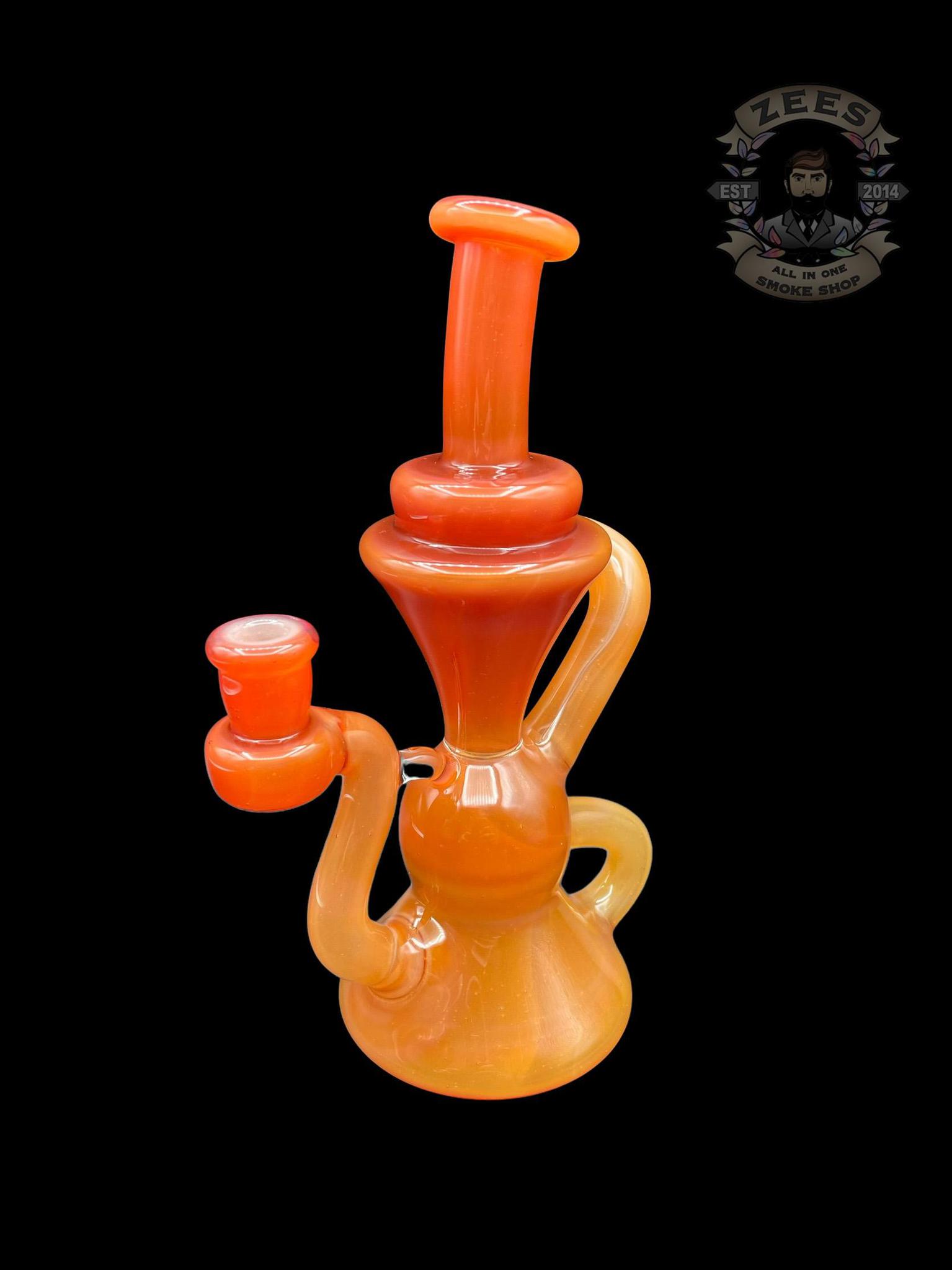 BLOB GLASS: GOLD GHOST RASTA CRAYON KLEIN RECYCLER - Image 2