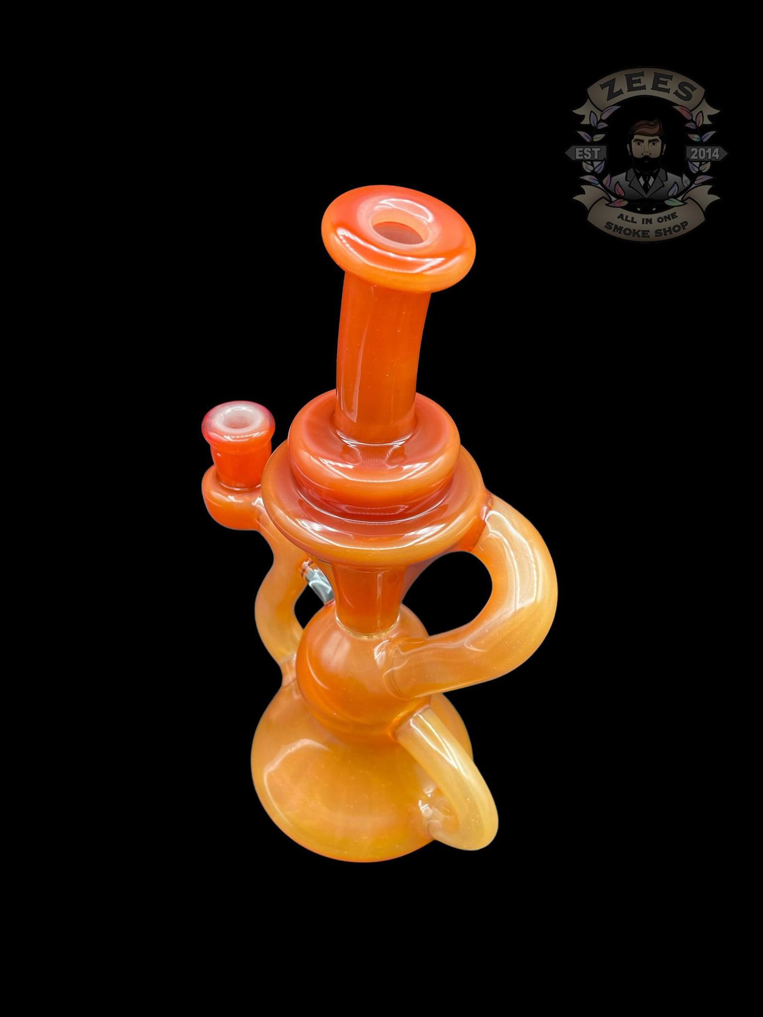 BLOB GLASS: GOLD GHOST RASTA CRAYON KLEIN RECYCLER - Image 4