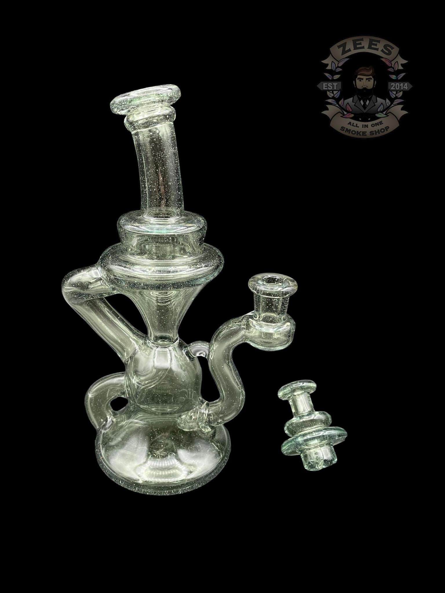 BLOB GLASS: GLOPAL OVER BLUE SATIN KLEIN RECYCLER