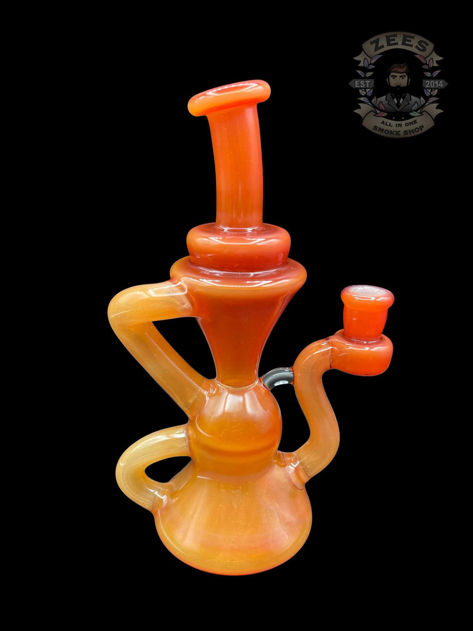 BLOB GLASS: GOLD GHOST RASTA CRAYON KLEIN RECYCLER - Image 3