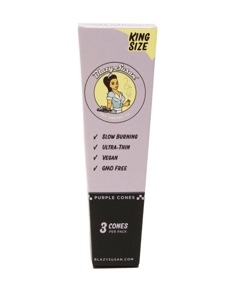 BLAZY SUSAN: KING SIZE PURPLE PRE ROLLED CONES